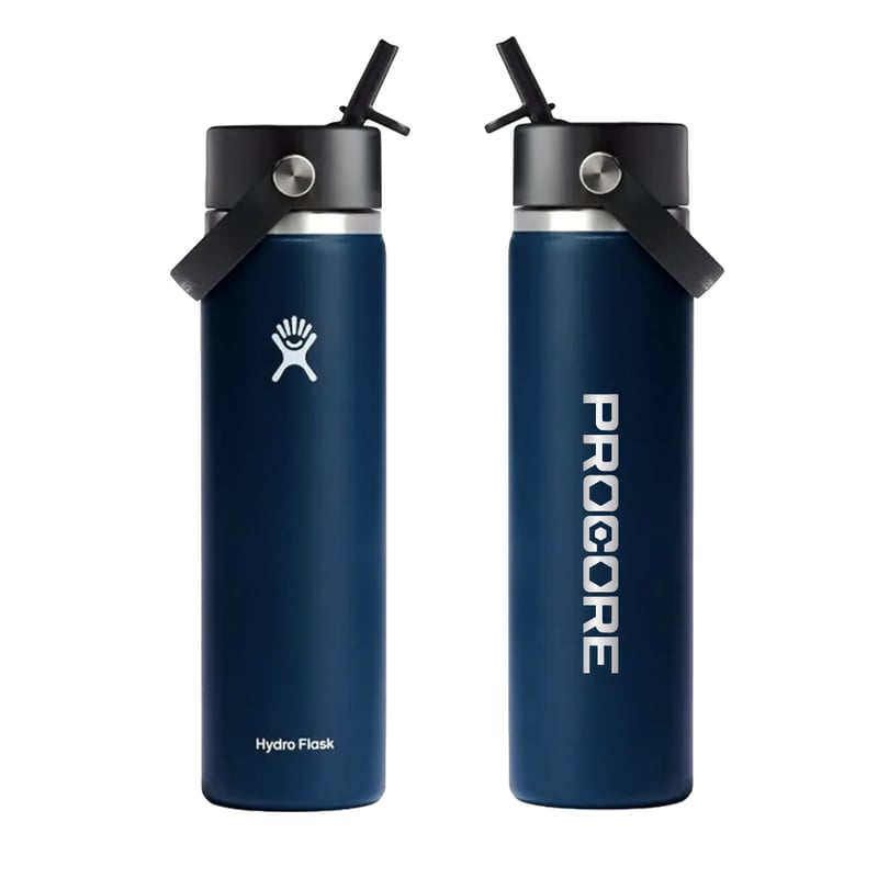 Procore Hydro Flask 24 oz Wide Mouth with Flex Straw Cap - Indigo