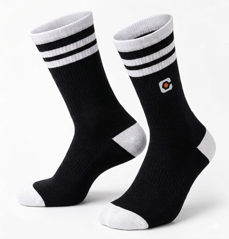 Procore Unisex Athletic Socks - Black