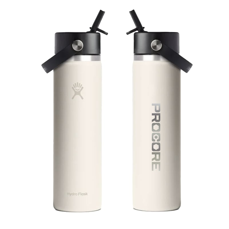 Procore Hydro Flask 24 oz Wide Mouth with Flex Straw Cap - Ivory