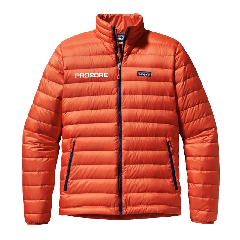Procore Patagonia Men's Down Sweater Jacket - Coal Orange
